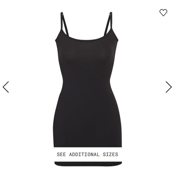 Skims Seamless Sculpt Slip Dress Onyx XS NWT in packaging - Picture 4 of 7